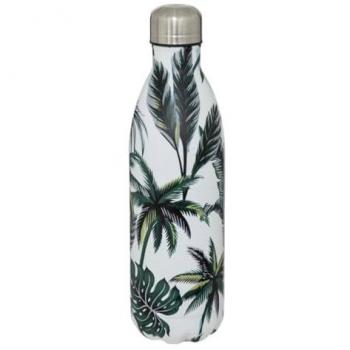 Bouteille Isotherme en inox 1 L motif tropical palmier