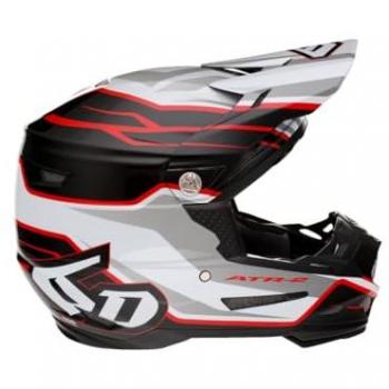 Casque Off-Road 6D ATR-2 Phase Blanc-Rouge