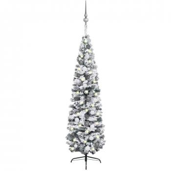 Albero di Natale Verde Preilluminato 240 cm con Palline
