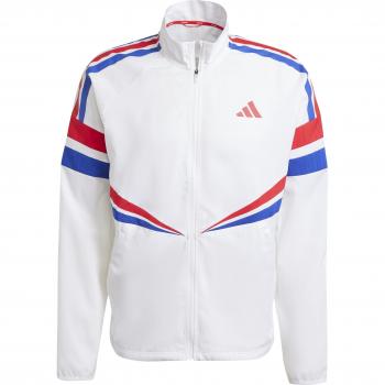 Adidas Adizero Retro Running-Jacke M – Weiß, Blau & Rot