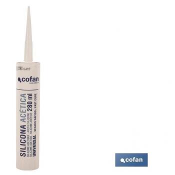 Silicona acética universal 280 ml blanco
