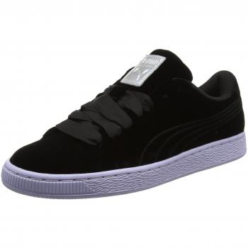 PUMA Damen Basket Classic Velour Sneaker, Black, Größe 38