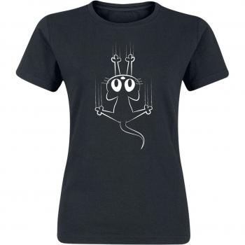 Shorts T-shirt Noir Slipping Cat – Tierisch, Femmes S à XXL