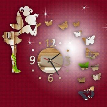Large 3D Butterfly Wall Clock
