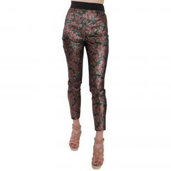 Iridescent Jacquard Crop Pants