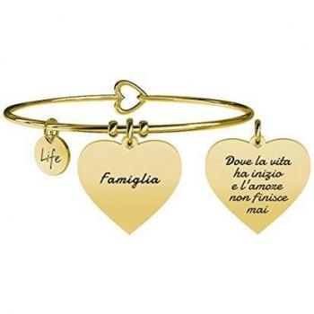 Bracciale in acciaio 316L Cuore Famiglia