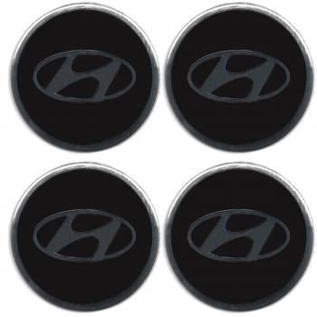 Emblemaufkleber für Hyundai-Felder – 4 Stück, passend zu Radstern