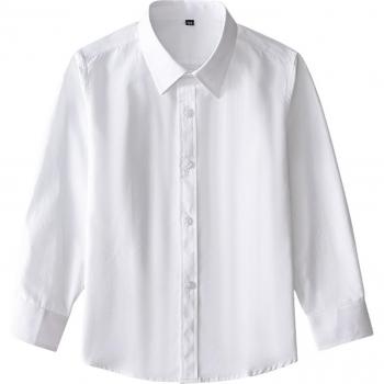Blusa Escolar Blanca con Botones y Cuello Vuelto para Niñas