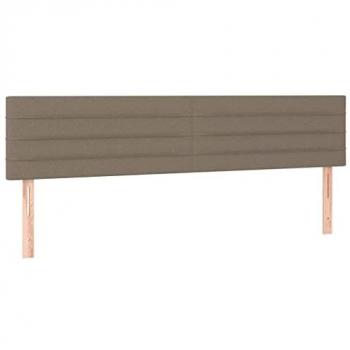 Testiera a LED Tortora 160x5x78/88 cm in Tessuto cod mxl 50911