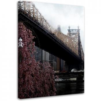 Wandbild Ed Koch Queensboro Bridge 40x60 rosa