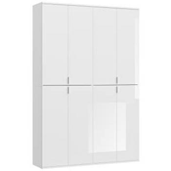 Ebuy24 Kleiderschrank ProjektX Kleiderschrank 8 Türen weiß