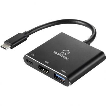 Adattatore Renkforce USB-C® / HDMI con Power Delivery 20 cm