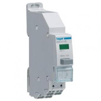 Impulsion Poussoir 1F avec voyant vert 230 VAC – passage de barre (SVS411B)