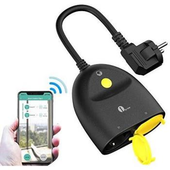 Wasserdichte Außensteckdose 2 Ports – Kompatibel mit IFTTT und Alexa