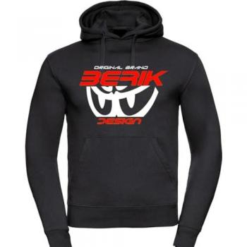 Nuova Felpa Berik Eye Design Nero Bianco Rosso L