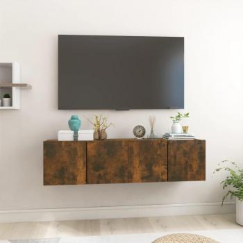 VidaXL Wall-Mounted TV Storage Cabinets 2 pcs Smoked Oak 60x30x30 cm