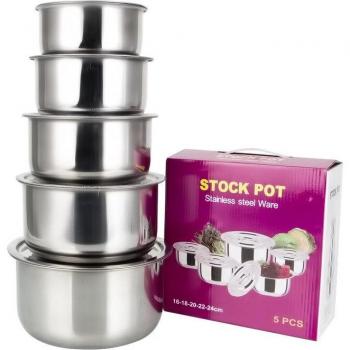 Set Marmites à Soupe Inox 5 pcs – Accessoires de cuisine