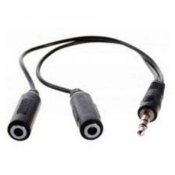 CABLE 3GO AUDIO JACK 3,5 M / 2XJACK 3,5 H 1.5M
