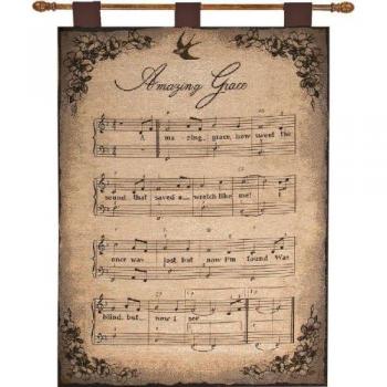 Hand‑Driven Wall Fixture and Finial Rod – “How Sweet the Sound” (26 by 36)