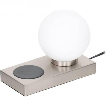 Lampe à éclairage Lindby Junis, nickel, avec option de charge