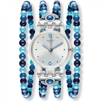 Swatch Female Timepiece in Blue, Silver Dial, Swiss Movement