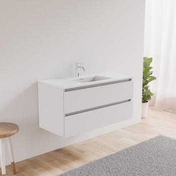 Mobile bagno 2 cassetti L.100 con lavabo stondato