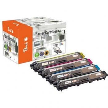 Peach B241/245 Spar Pack Tonermodule XL (BK, C, M, Y) ersetzt Brother TN-241BK, TN-245 für z.B. Brother HL -3150 CDW