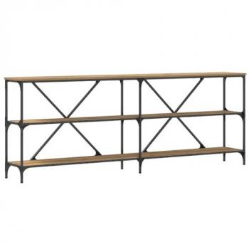 Console d’Intérieur Vidaxl : Chêne Artisan 200x30x75 cm – Bois Composite & Métal