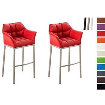 CLP Lot 2 Tabourets Damaso Similicuir – Assise, Dossier, Repose-Pieds, Accoudoirs