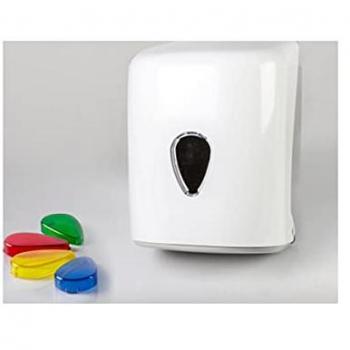 Dispensador de papel secamanos Dahi con mecha ABS blanco 321x207x220 mm