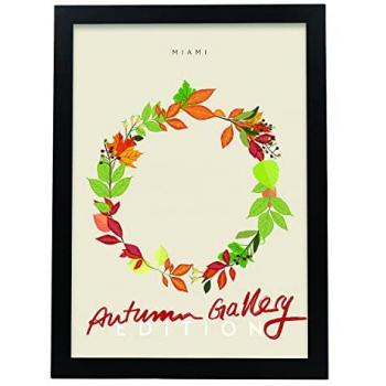 Lámina Decorativa Sin Marco Otoño Miami Estilo Floral
