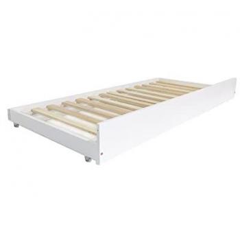 Cama juvenil de arrastre blanca 90x180 cm