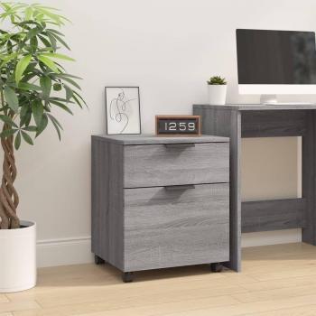 Organisateur de bureau mobile avec roues Sonoma gris 45x38x54 cm