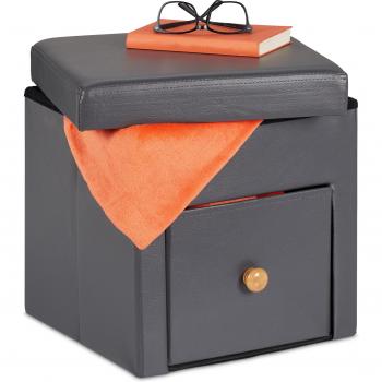 Taburete Multifuncional Relaxdays con Tapa y Almacenamiento