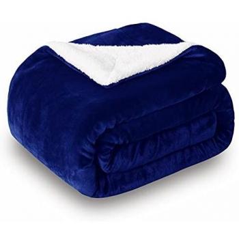 Luxurious Royal Blue Dual‑Side Fleece Throw