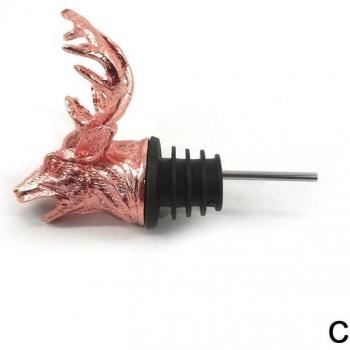 Red Steel Deer Head Wine Pourer