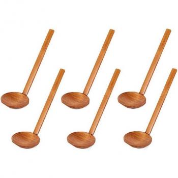 Set de Vajilla Ramen: 6 Cucharas de Mango Largo