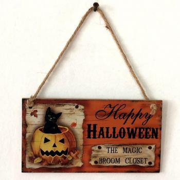 Halloween Friendship Wooden Hanging Decor