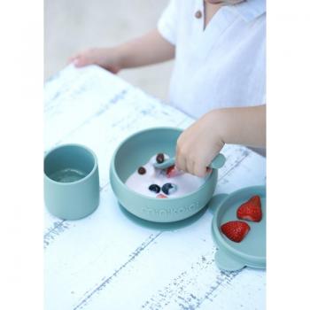 Suction Silicone Bowl River Green 1 pc