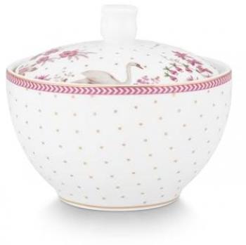 PIP STUDIO Zuckerdose 300 ml JOLIE DOTS Gold/Pink Weiß