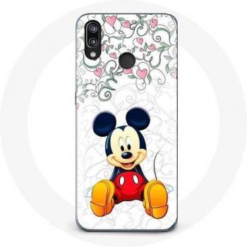 Protection Huawei P20 Lite Mickey Mouse Fleurs Cœurs