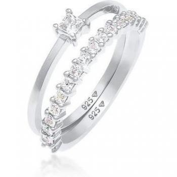 Anello Solitario Eternity in Argento 925 con Dettagli a Infinito per Donna