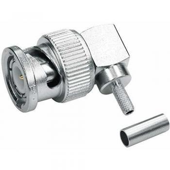 1‑Piece 75Ω Right‑Angle BNC Connector – Telegaertner 100023505