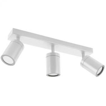 Spot LED Plafond Métal GU10 IP44 Blanc 3 Lampes