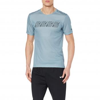 T-Shirt Nike M NK DF Miler Tech SS Capsule, Gris Aviateur/HTR, FR : L