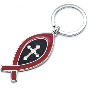 Ornement porte-clés croix israël