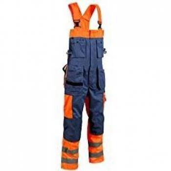 Salopette à bretelles haute visibilité Blaklader C56 Orange/Bleu marine