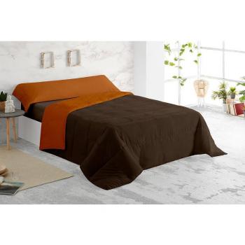 Edredón Relleno Nórdico Bicolor 280x260 cm Chocolate/Naranja