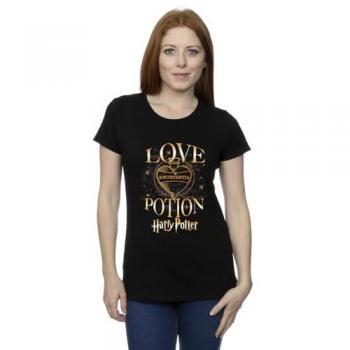 Women's Harry Potter Love Potion Black Cotton Top