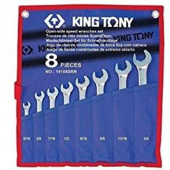 Trousse SpeedOpen de clés mixtes 8 pouces King Tony